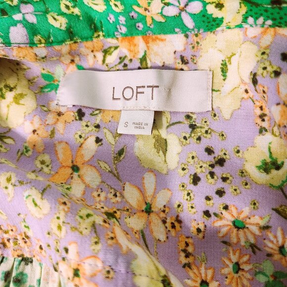 LOFT Vintage-Inspired Floral Maxi Dress – Size Small - Picture 4 of 4